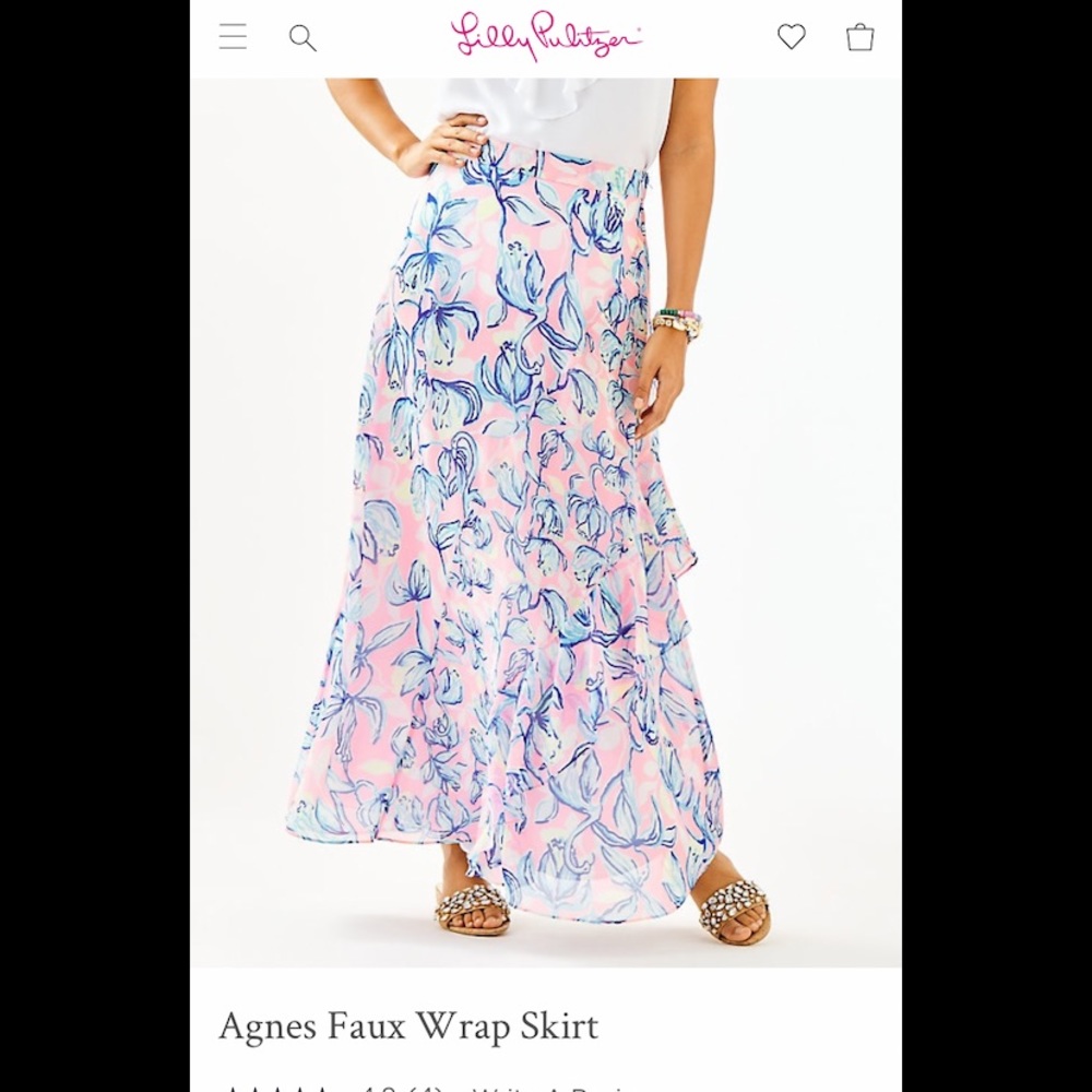 Lilly Pulitzer Agnes Faux Wrap Skirt, New size 6